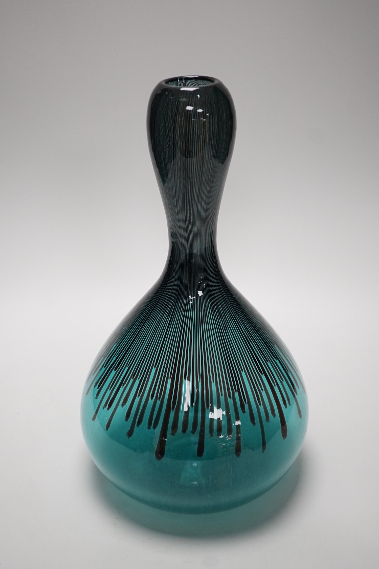 A Venini Murano ‘Cannette’ Vase, designed by Ludovico Diaz de Santillana, c.1955-1960, three line acid etched mark 'venini murano ITALIA’, 30cms high